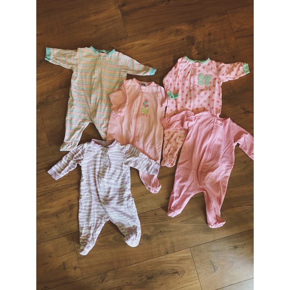0-3 Month Baby Girl Sleepers💞