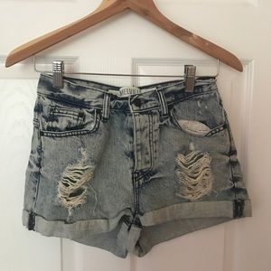 Brandy Melville Hi-waisted Distressed Shorts