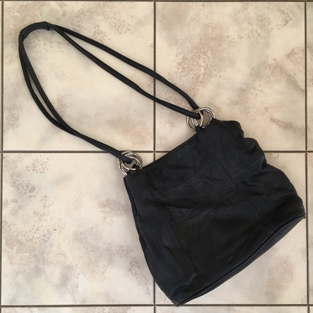 Soft Leather Purse w/ Metal Rings