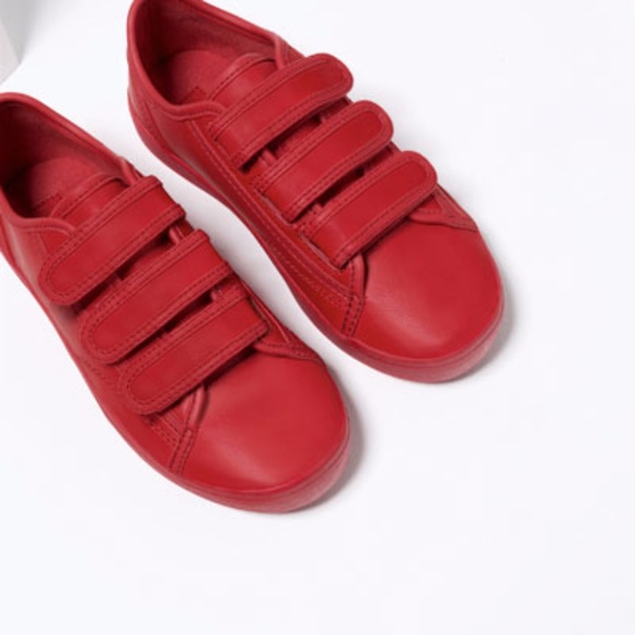 zara red sneakers