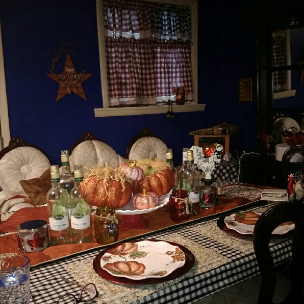 Interior fall decorating.