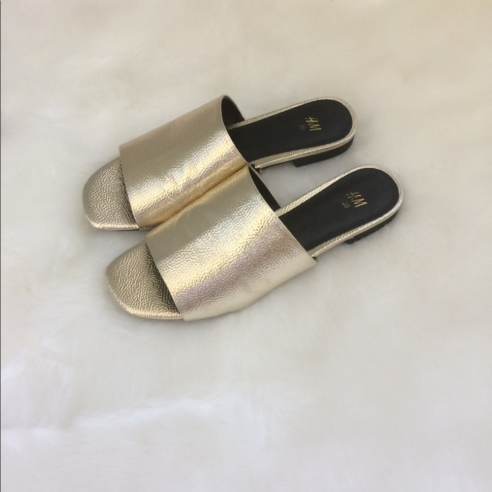 H&M gold mules