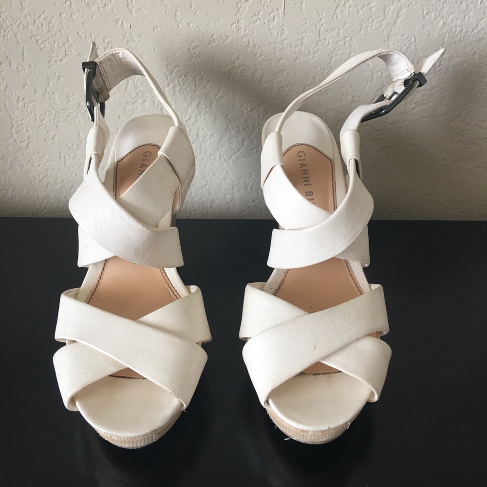 White Criss Cross wedges
