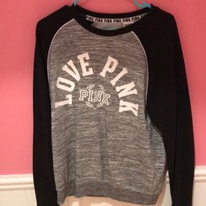 Size M PINK black grey L sleeve shirt!Never warn