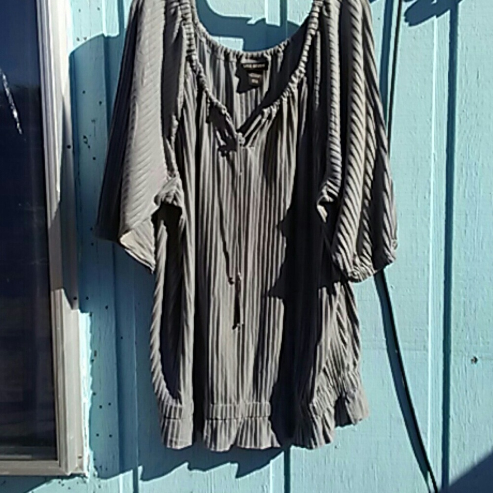 3/4 Sleeve Grey Lane Bryant Long Pullover