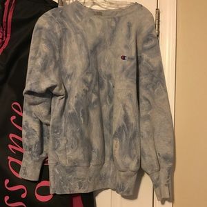 Washed Out Denim Champion Crewneck