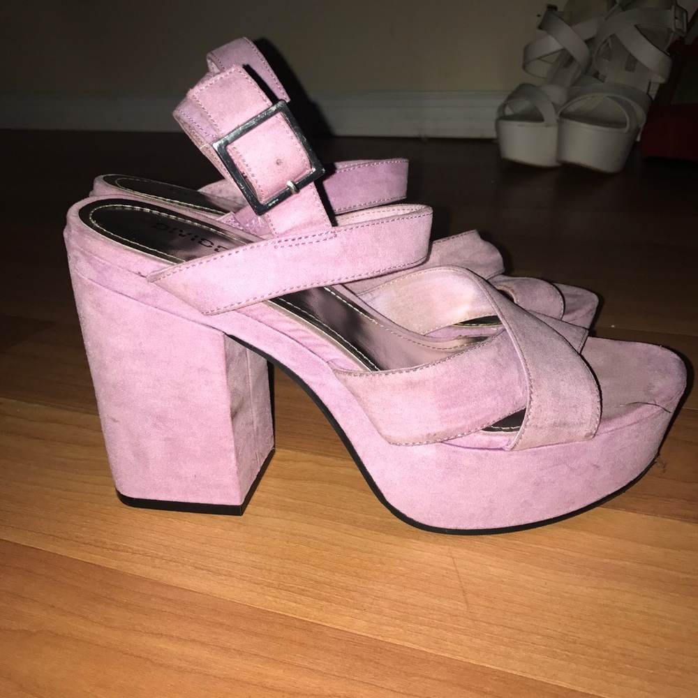 Purple platform heels from H&M