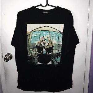 Tupac Middle Finger Oversized T-Shirt