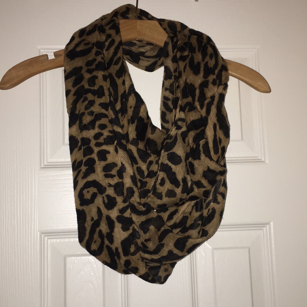 Leopard print infinity scarf