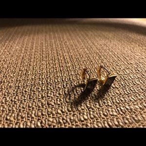 **SOLD**V. Camuto hinged huggie gold-tone earrings