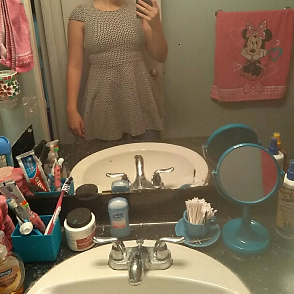 Thick, high neck line dress