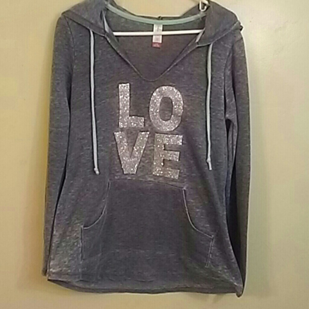 Grey love hoodie free with bundle