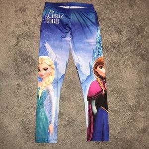 Frozen Leggings Elsa and Anna Size Large