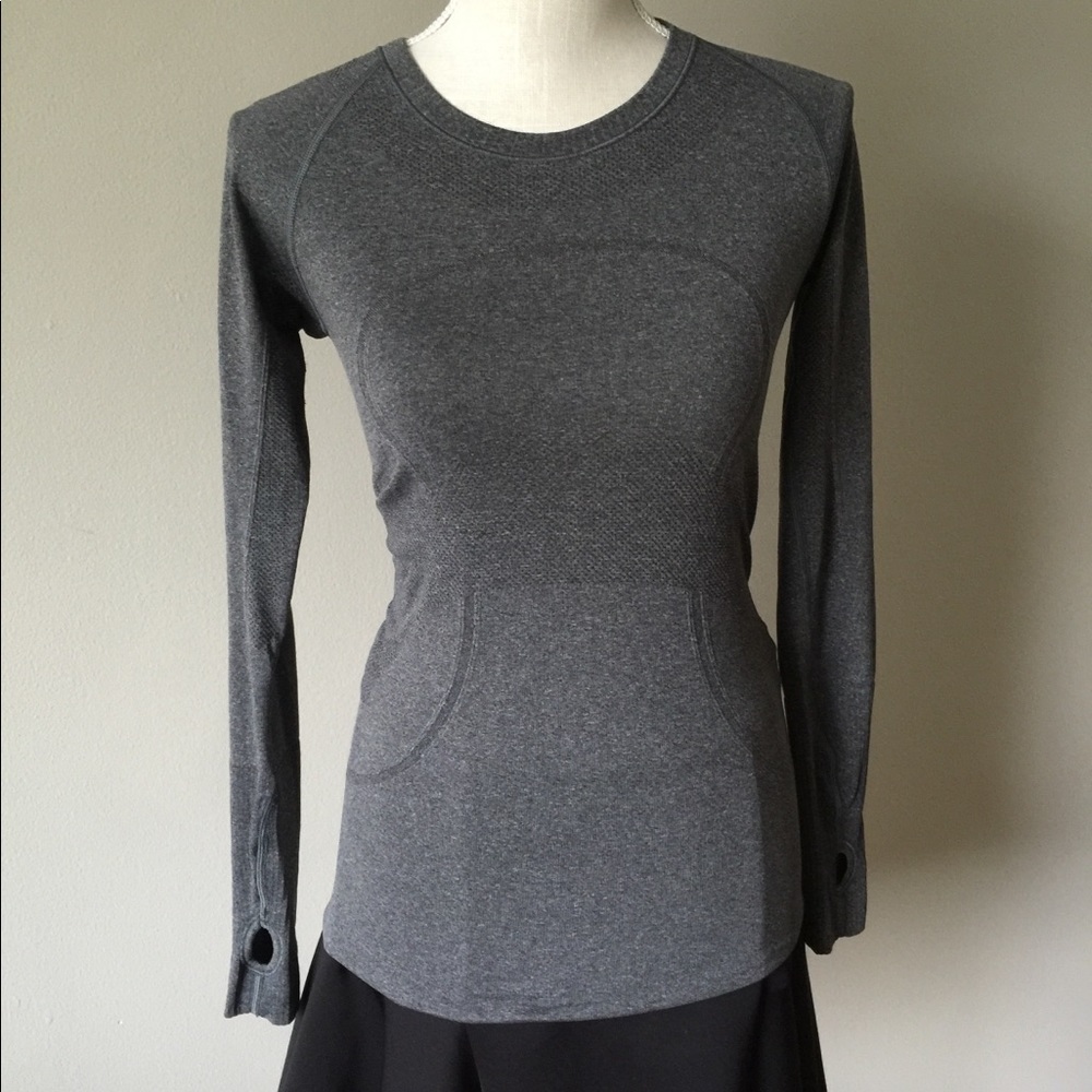 LuLu Lemon Swiftly tech long sleeve crew gray