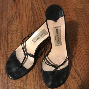Jimmy choo blk thong sandal Jimmy choo blk thong sandal