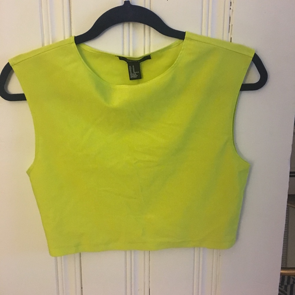 Neon crop top Size M