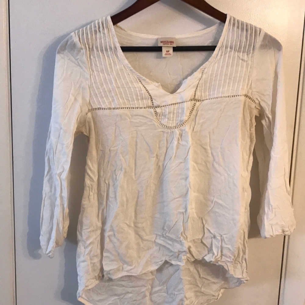 Cream colored peasant top