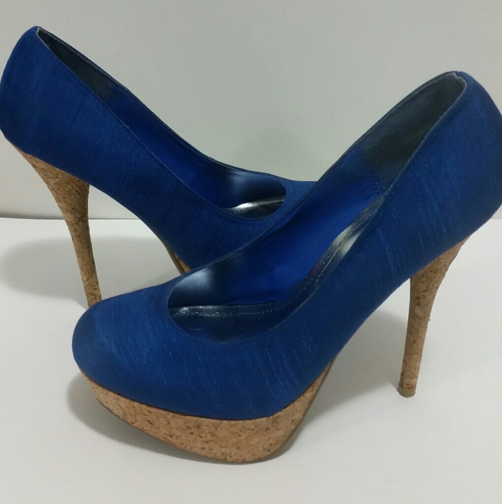 Bamboo Royal Blue Platforms