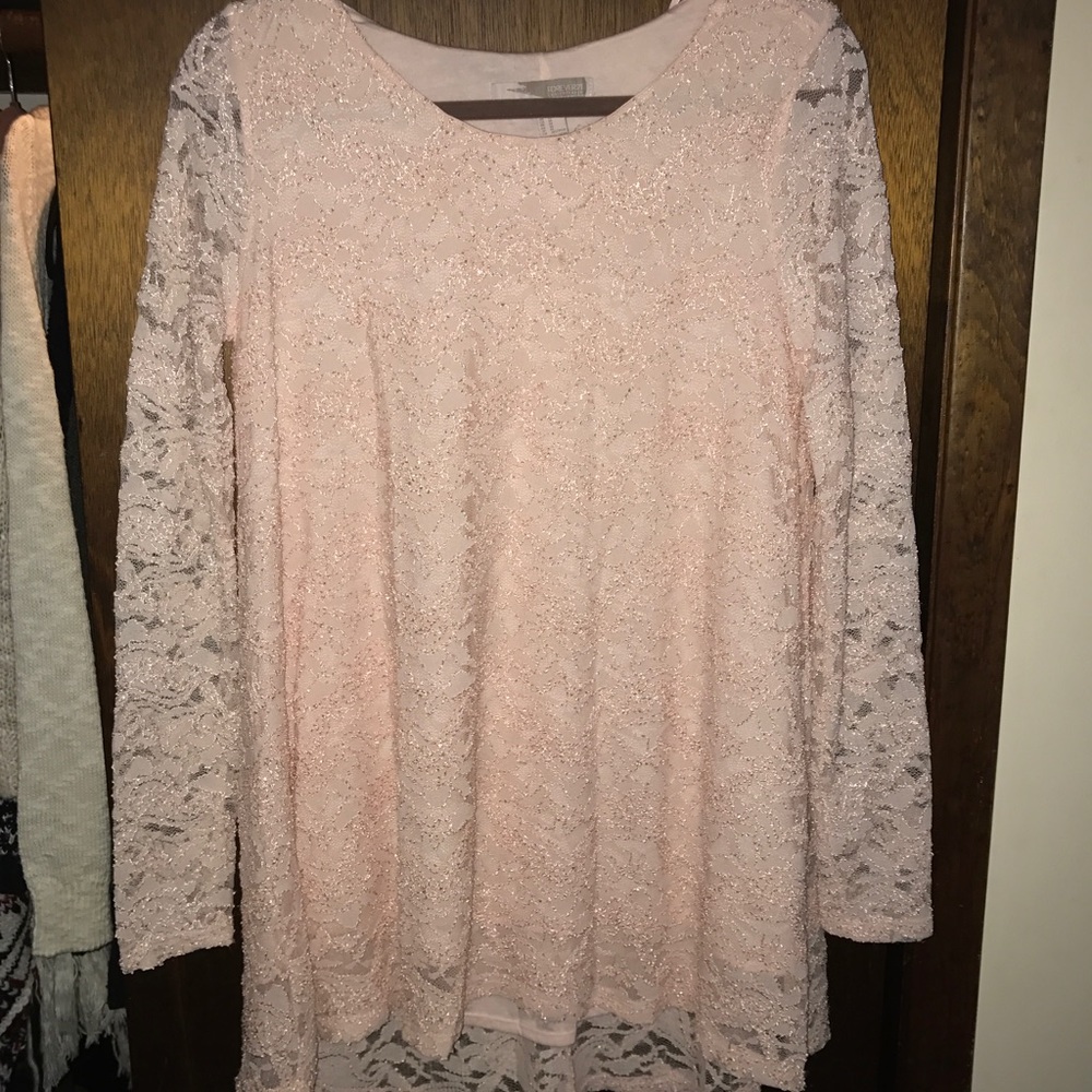 Pink lace flowy dress from forever 21