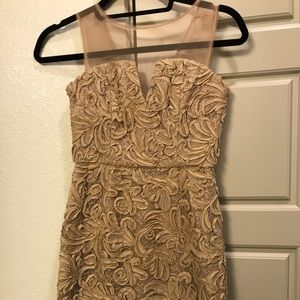 BCBG dress in gold