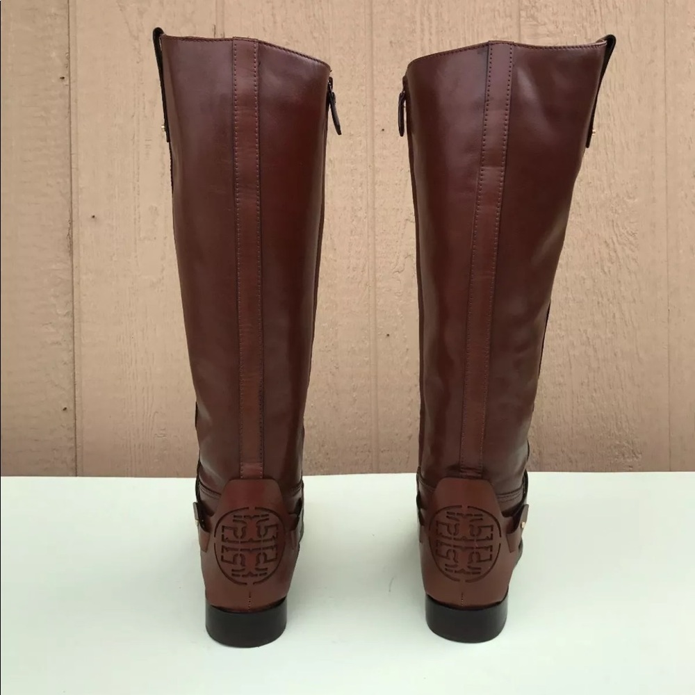 Tory burch derby brown boots