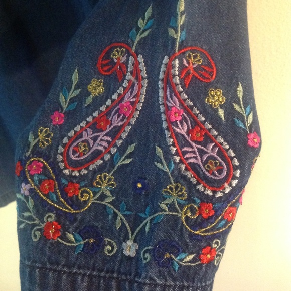 Vintage Embroidered Denim Tunic - Picture 3 of 5
