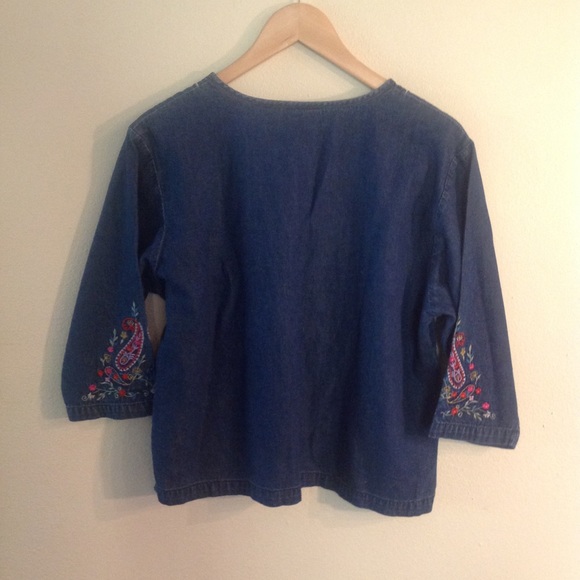 Vintage Embroidered Denim Tunic - Picture 4 of 5