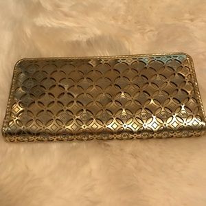 Michael Kors metallic laser cut wallet