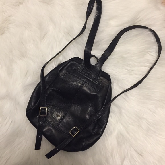 Handbags - Vintage black leather mini backpack