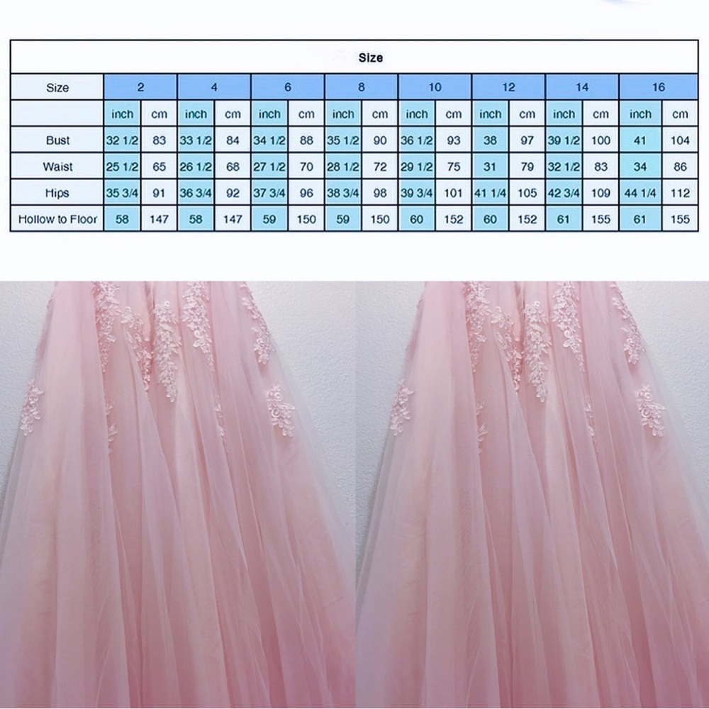 🌸Plus/Regular🌸Pink Lace Prom/Wedding Gown, 2-16 - Picture 6 of 8