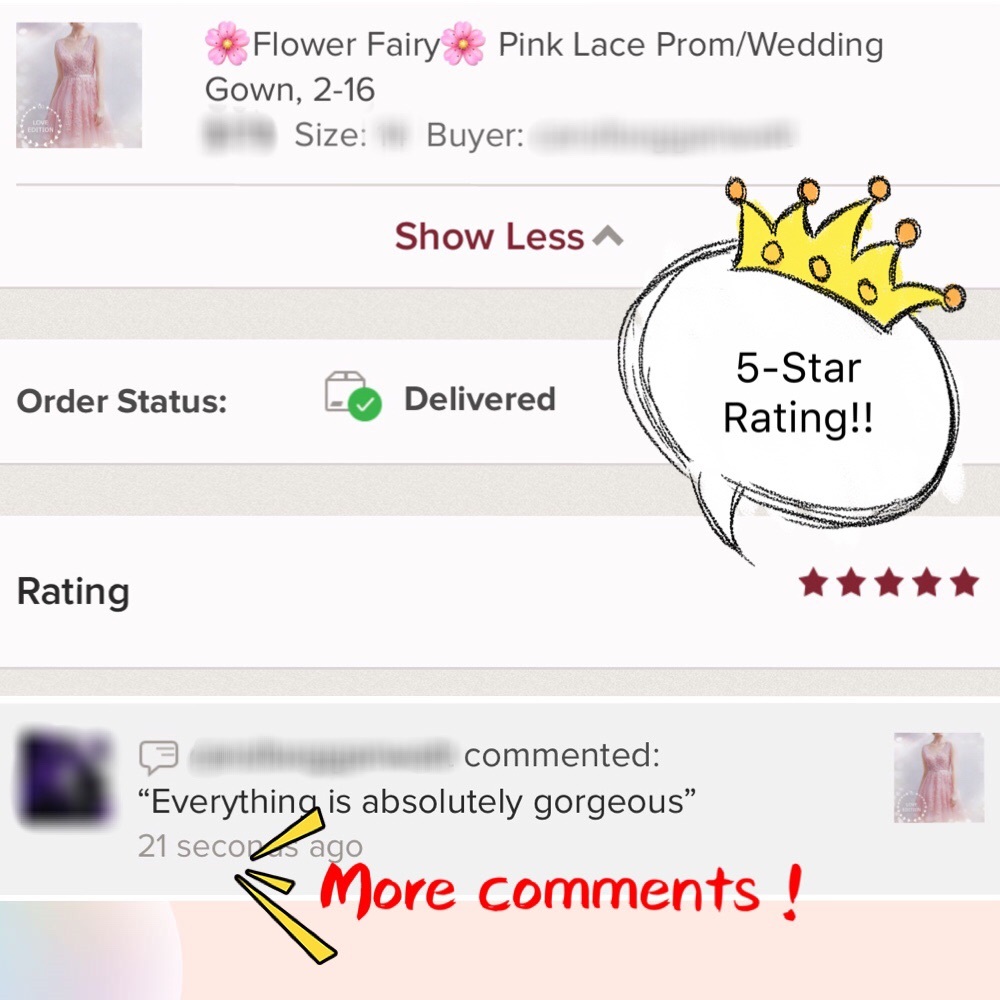 🌸Plus/Regular🌸Pink Lace Prom/Wedding Gown, 2-16 - Picture 7 of 8
