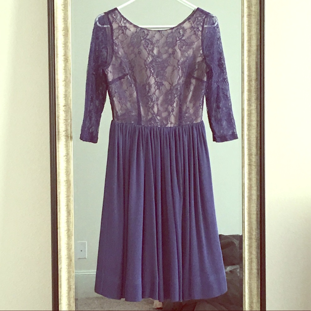 Blue lace dress