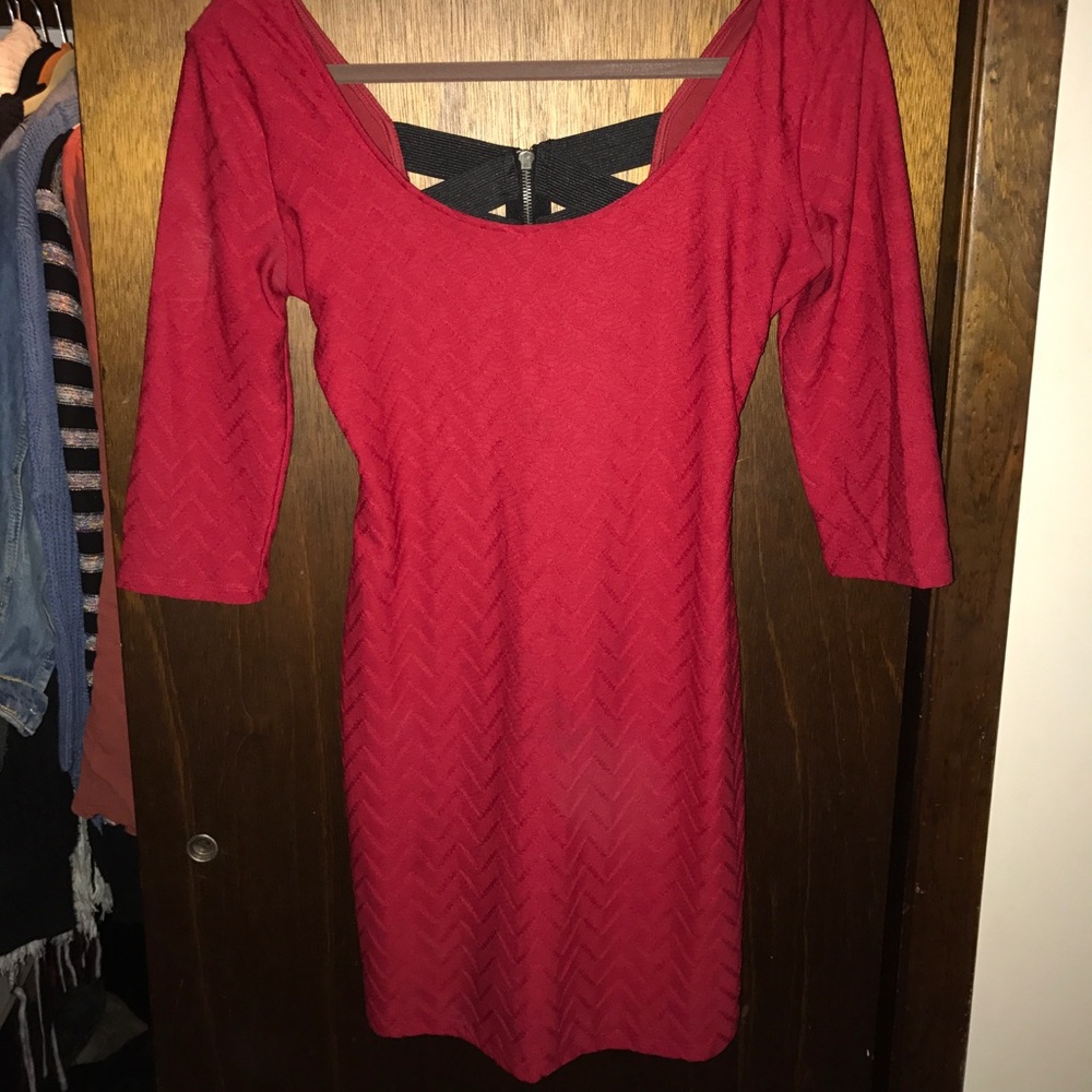 Red bodycon dress