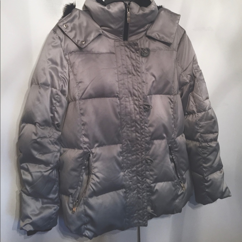 Large Silver Puff Jacket