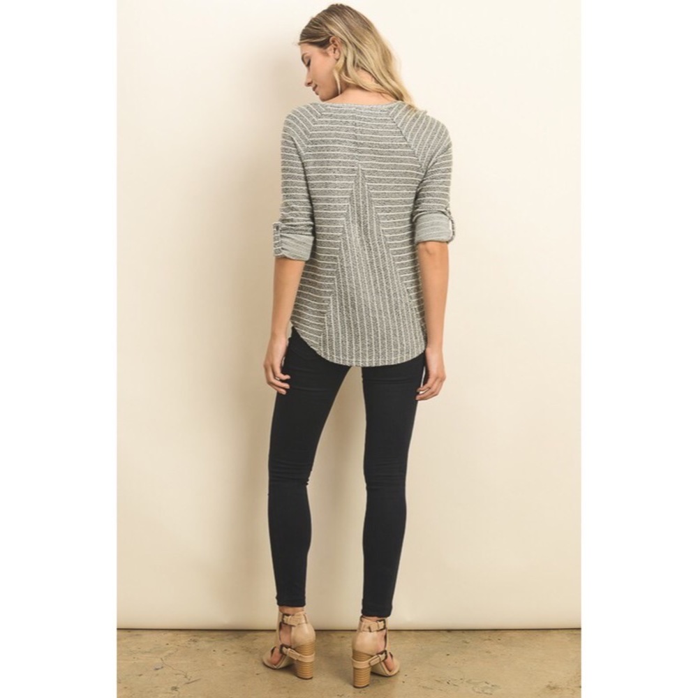 >>LAST<< Cassidy Striped Sweater Top - Picture 3 of 4