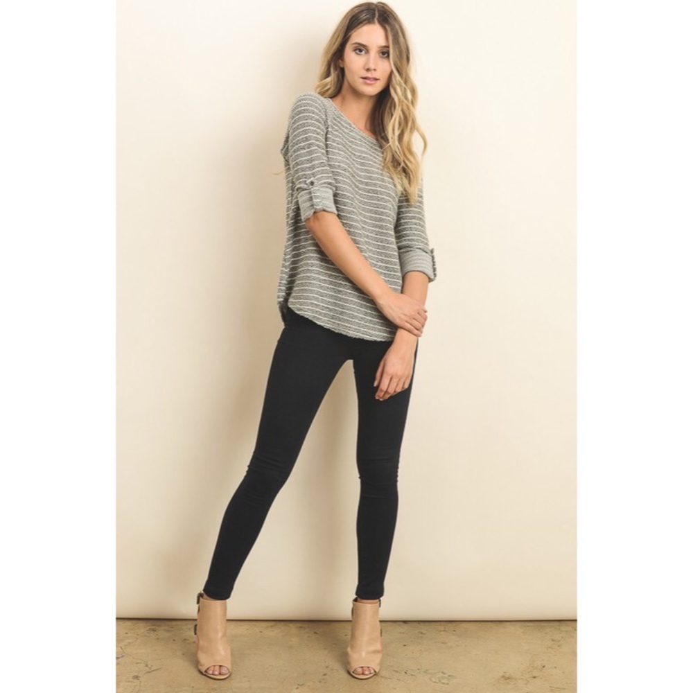 >>LAST<< Cassidy Striped Sweater Top - Picture 4 of 4