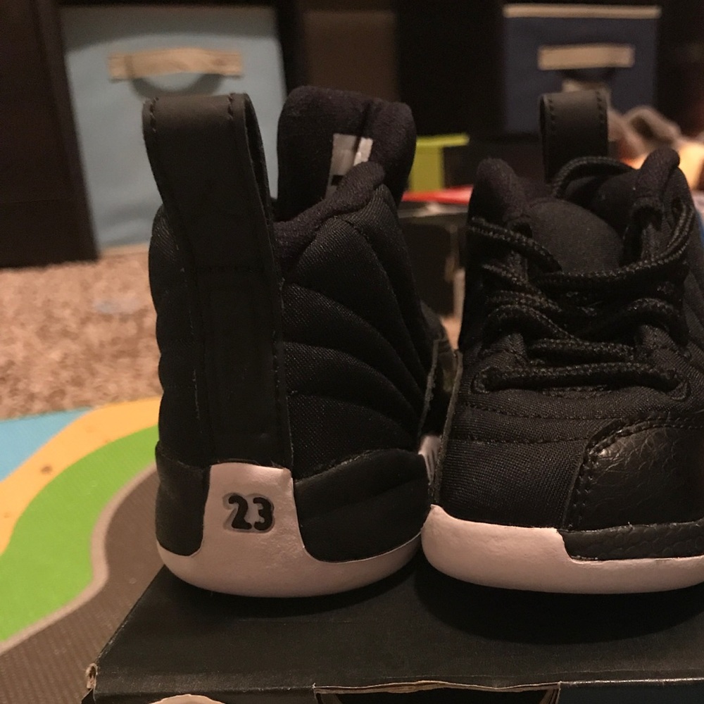 Black and white Jordan retro 12