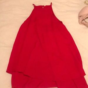 Red shift dress