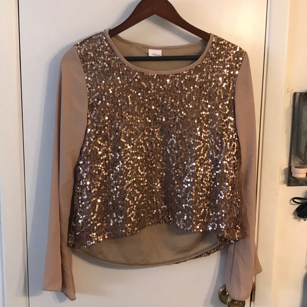 Bronze sequined top