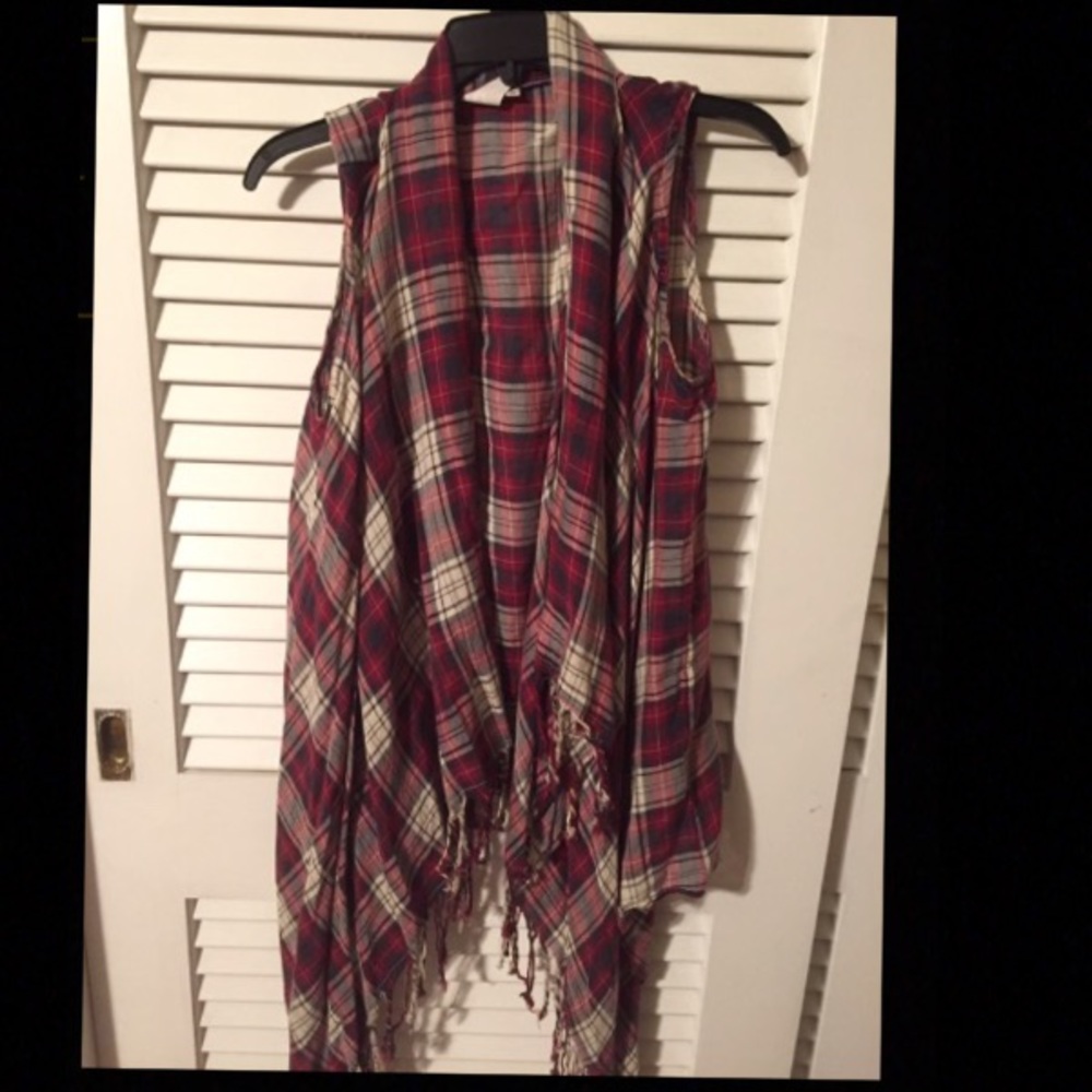 Plaid vest.