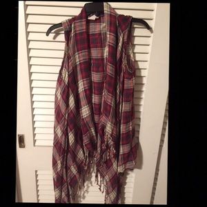Plaid vest.