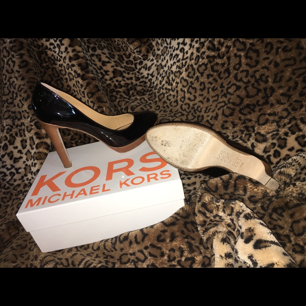 Michael Kors patent leather pumps.  5 inch