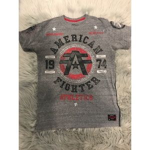 Mens Grey American Fighter T-Shirt