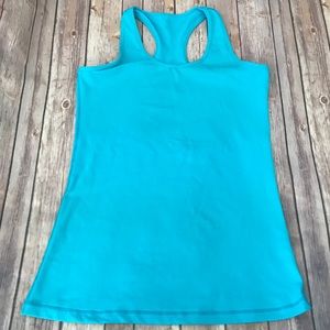 Lululemon cool racerback tank in bright light blue