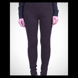 Navy and Dark Gray Plaid Leggings