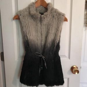 100% Rabbit Fur Ombre Vest