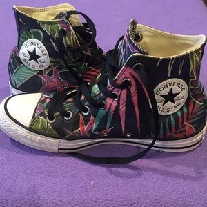 Palm print High top Converse Chuck Taylor's