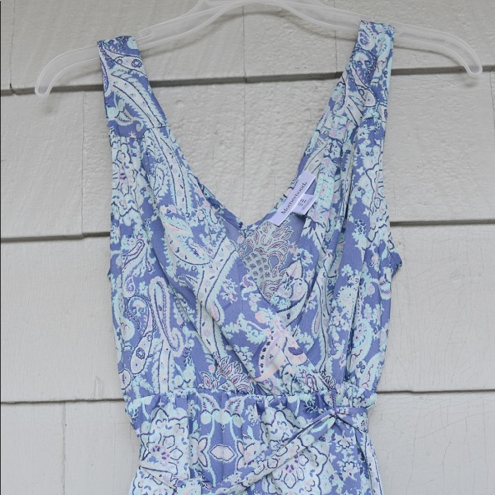 Maternity dress, lightweight pastel blue