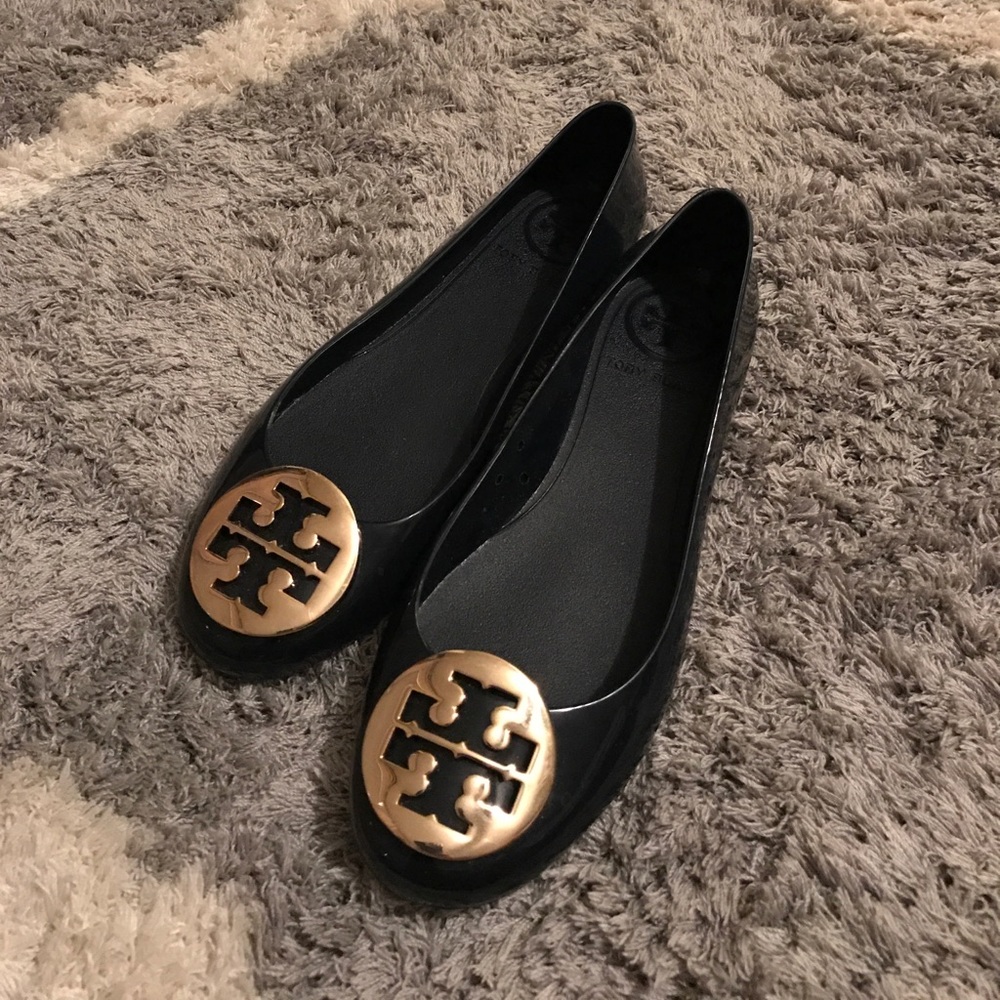 Navy jelly Tory Burch flats