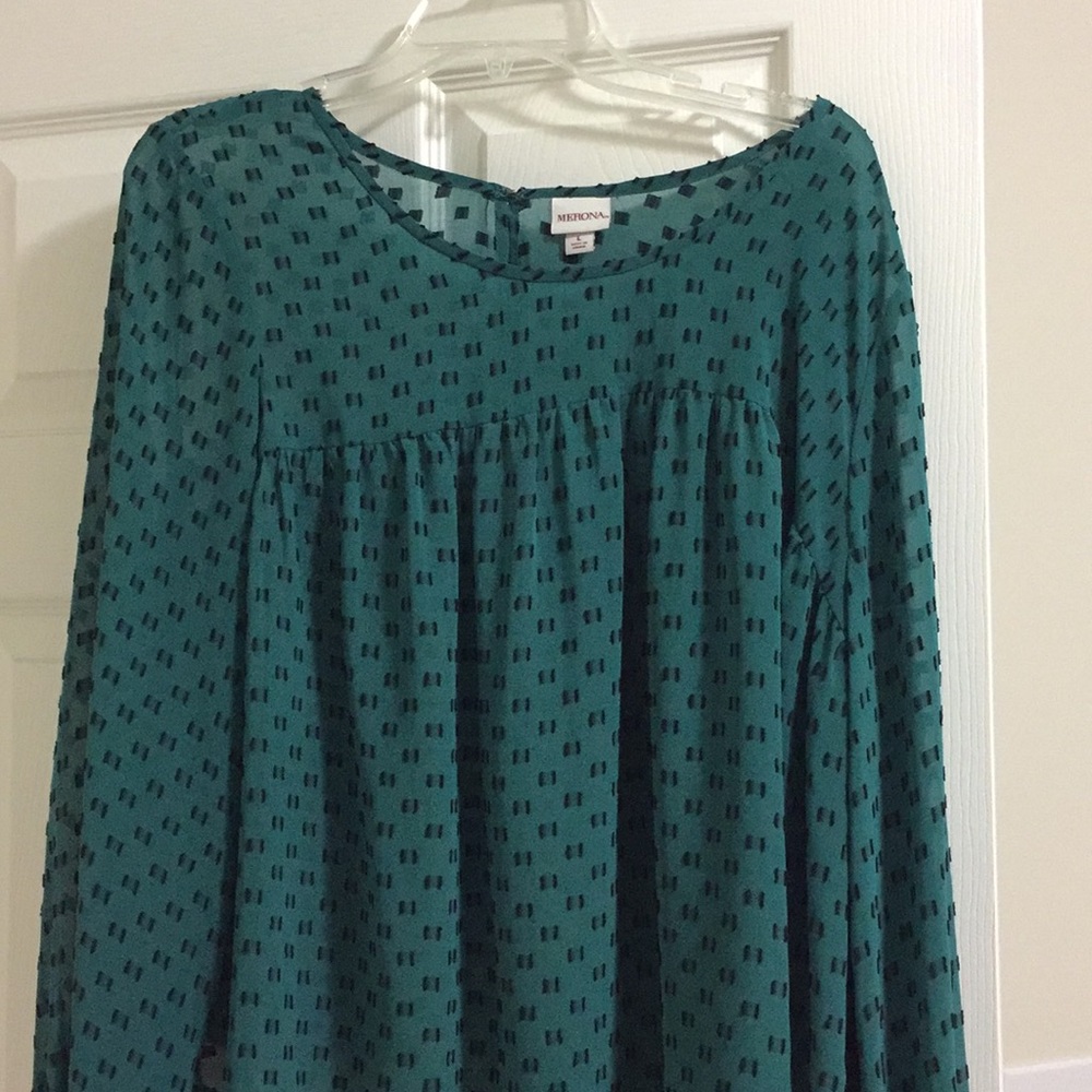 Sheer green top, NWT!